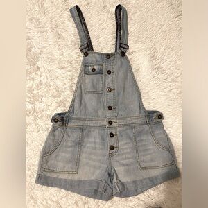 Bib Overall Denim Shorts sz 28